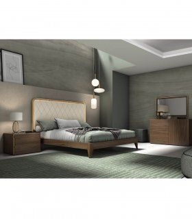 Dormitorio contemporáneo nogal Galaxy