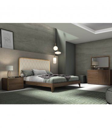 Dormitorio contemporáneo nogal Galaxy