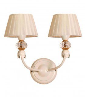 Aplique clásico 2 luces Omaha, beige