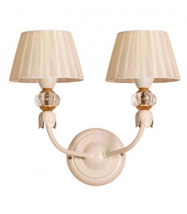 Aplique clásico 2 luces Omaha, beige