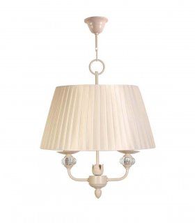 Lámpara colgante clásico 2 luces Omaha, beige