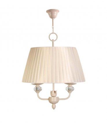 Lámpara colgante clásico 2 luces Omaha, beige