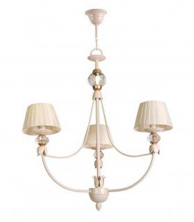Lámpara clásica 3 luces Omaha, beige