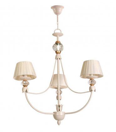 Lámpara clásica 3 luces Omaha, beige