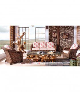 Mesa de centro rectangular rústica Sander