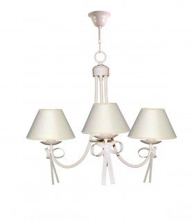 Lámpara infantil 3 luces Lazo . acabado beige y lazo beige