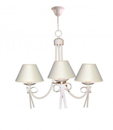 Lámpara infantil 3 luces Lazo . acabado beige y lazo beige