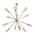 Lámpara de techo Sputnik Mendes grande, acabado beige oro