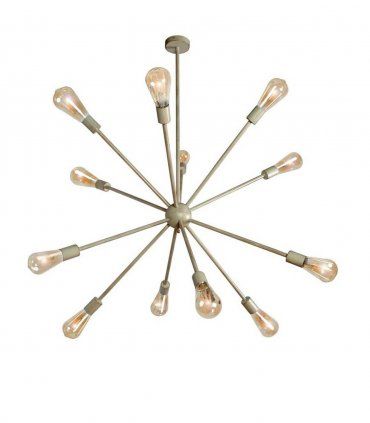 Lámpara de techo Sputnik Mendes grande, acabado beige oro