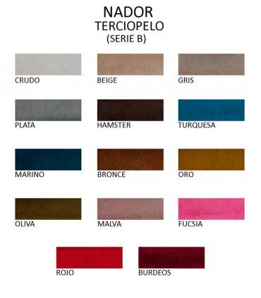 Tapizado Nador, terciopelo (serie B)