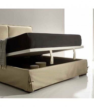Cama tapizada con arcón Zareen