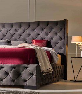 Cama tapizada con arcón Raissa