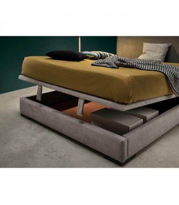 Cama tapizada con arcón Badra