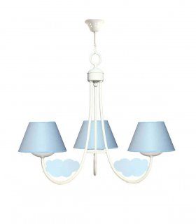 Lámpara infantil 3 luces Nube
