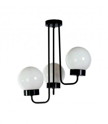 Lámpara contemporánea 3 luces Kepa, acabado negro
