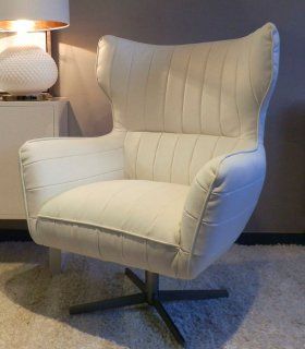 Sillón giratorio blanco Suyan