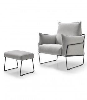 Puff moderno Bolton Steel