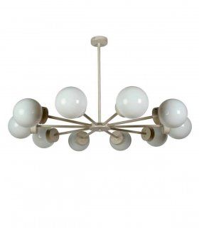 Lámpara de techo 10 luces Dreyer, acabado beige oro