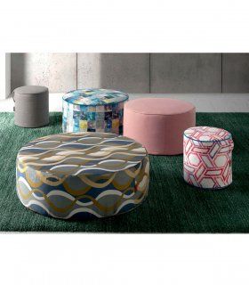 Puff redondo moderno Bloom
