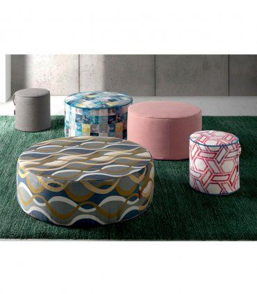 Puff redondo moderno Bloom