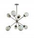 Lámpara Sputnik de metal Altman, 6 luces
