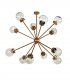 Lámpara Sputnik de metal Altman, 12 luces