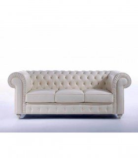 Sofá clásico de piel Chester Luxe