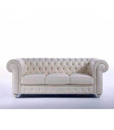 Sofá clásico de piel Chester Luxe