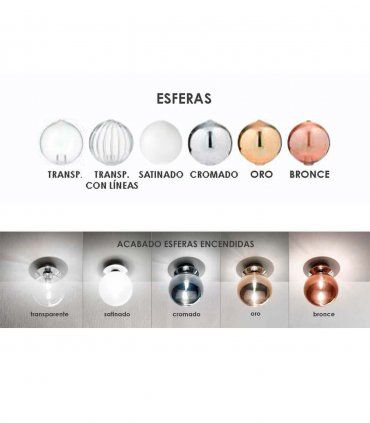 Lámpara moderna rectangular Fais, acabados