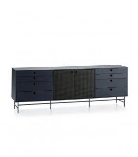 Aparador industrial Punto, gris