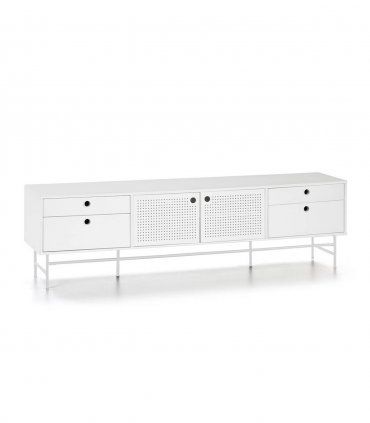 Mueble de Tv industrial Punto, blanco