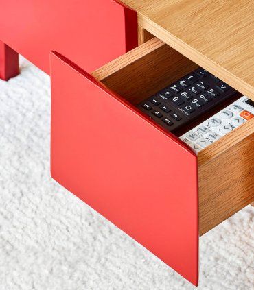 Mesa centro de salón moderna Arista, cajón pequeño