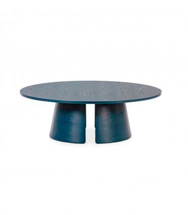 Mesa de centro redonda Cep, azul marino