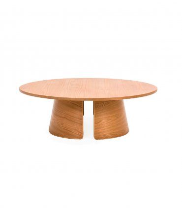Mesa de centro redonda Cep, natural
