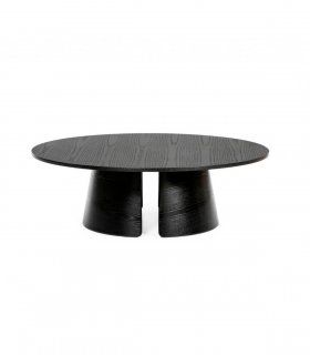 Mesa de centro redonda Cep, negro