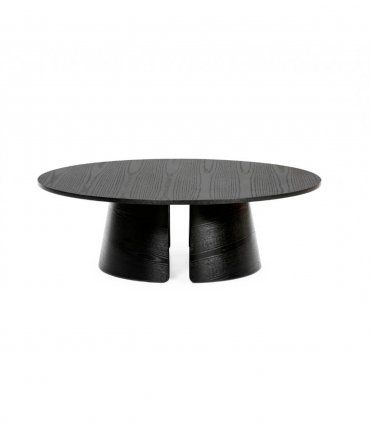 Mesa de centro redonda Cep, negro