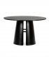 Mesa de comedor redonda Cep, negro
