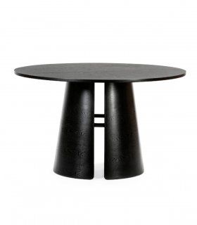 Mesa de comedor redonda Cep, negro