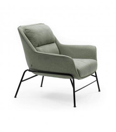 Butaca vintage Sadira, gris verdoso