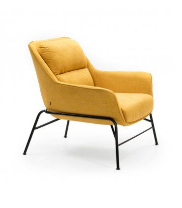 Butaca vintage Sadira, mostaza