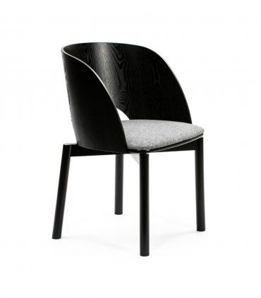 Silla moderna Dam, negro