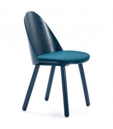 Silla moderna Uma, azul marino
