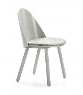 Silla moderna Uma, gris claro