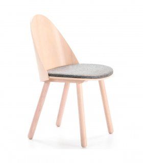 Silla moderna Uma, natural