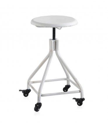 Taburete industrial con ruedas Jonas en Ámbar Muebles