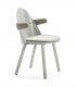 Silla moderna con brazos Uma, gris claro