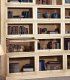 Librería rústica blanca Ródano, detalle
