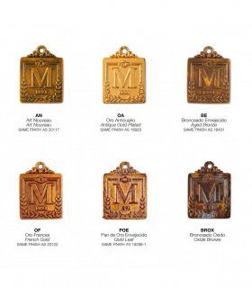 Lámpara de bronce y cristal de Mariner 20018