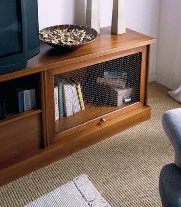 Modular TV salón colonial Melk, detalle