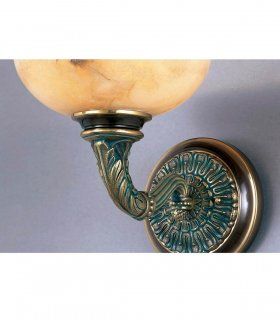Aplique luz bronce y alabastro 18155 de Mariner, detalle